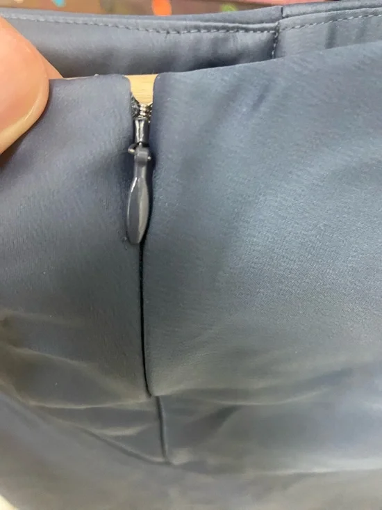 Classic Navy A-Line Women's Skirt - Picture 3 of 4